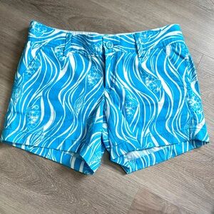 Lily Pulitzer Blue and White Patterned Shorts